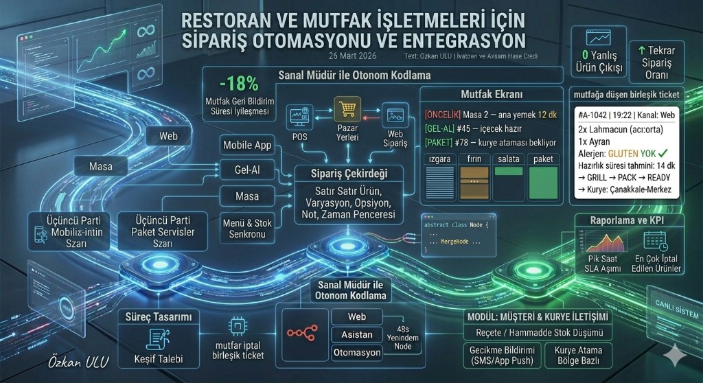 Restoran ve Mutfak İşletmeleri İçin Sipariş Otomasyonu ve Entegrasyon